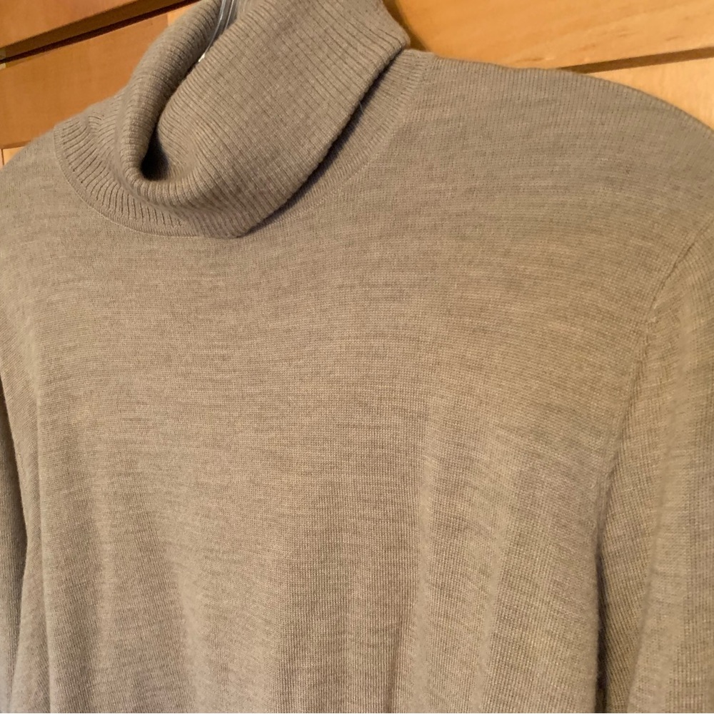 Pendleton Plus size merino wool beige turtleneck sweater